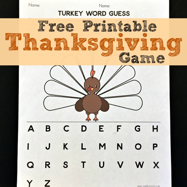 Find the differences thanksgiving printable game