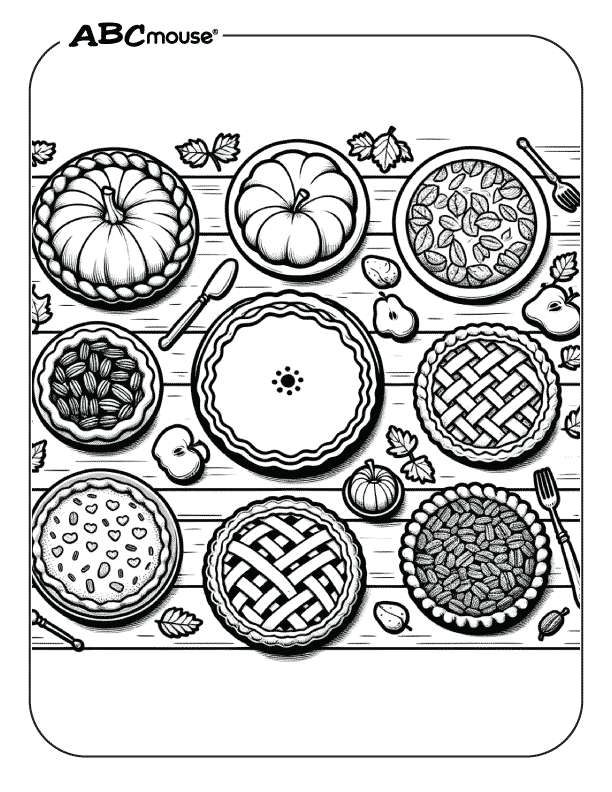 Free thanksgiving dinner printable coloring pages for kids