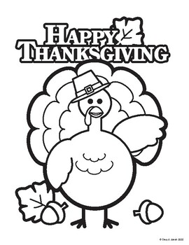Thanksgiving turkey coloring sheet by davy and jonah tpt