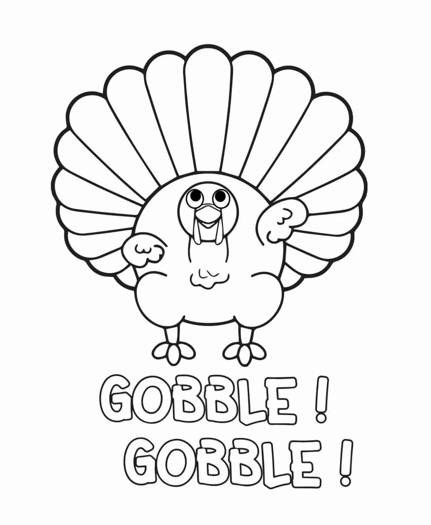 Download thanksgiving turkey coloring page