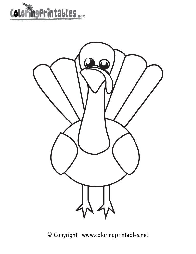 Free printable thanksgiving turkey coloring page