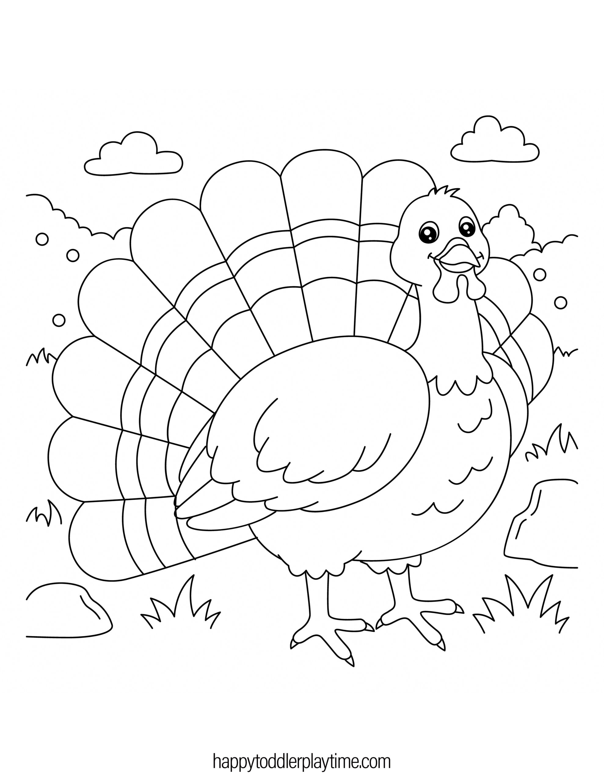 Free printable turkey coloring pages for kids