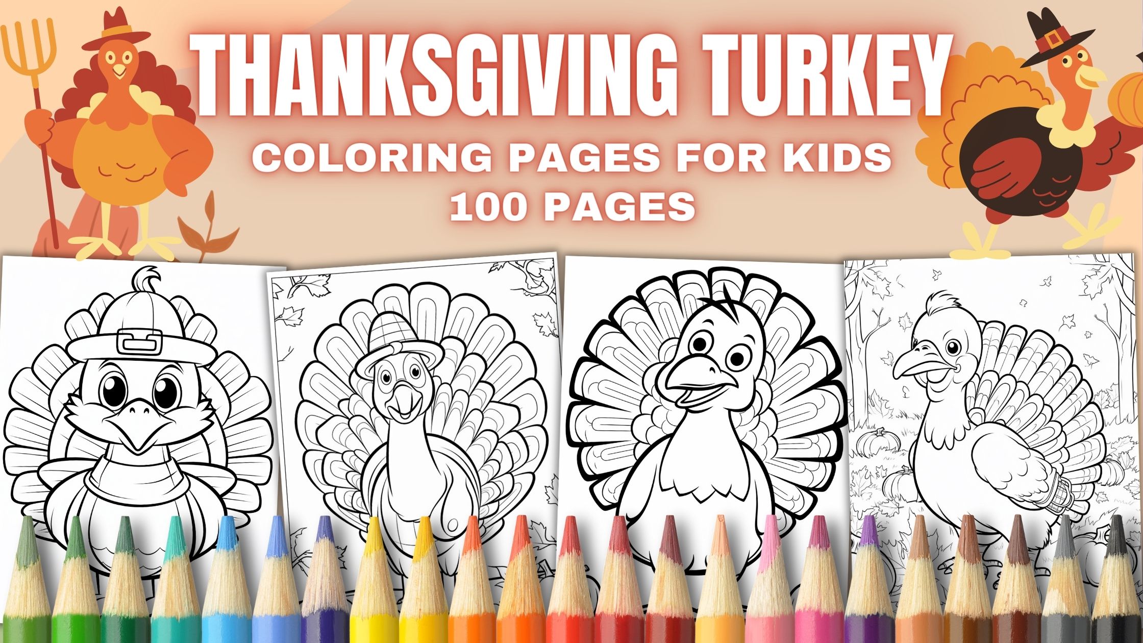Free thanksgiving turkey loring pages for kids