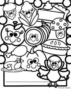 Thanksgiving coloring dauber pages turkey pie leaves cornucopia