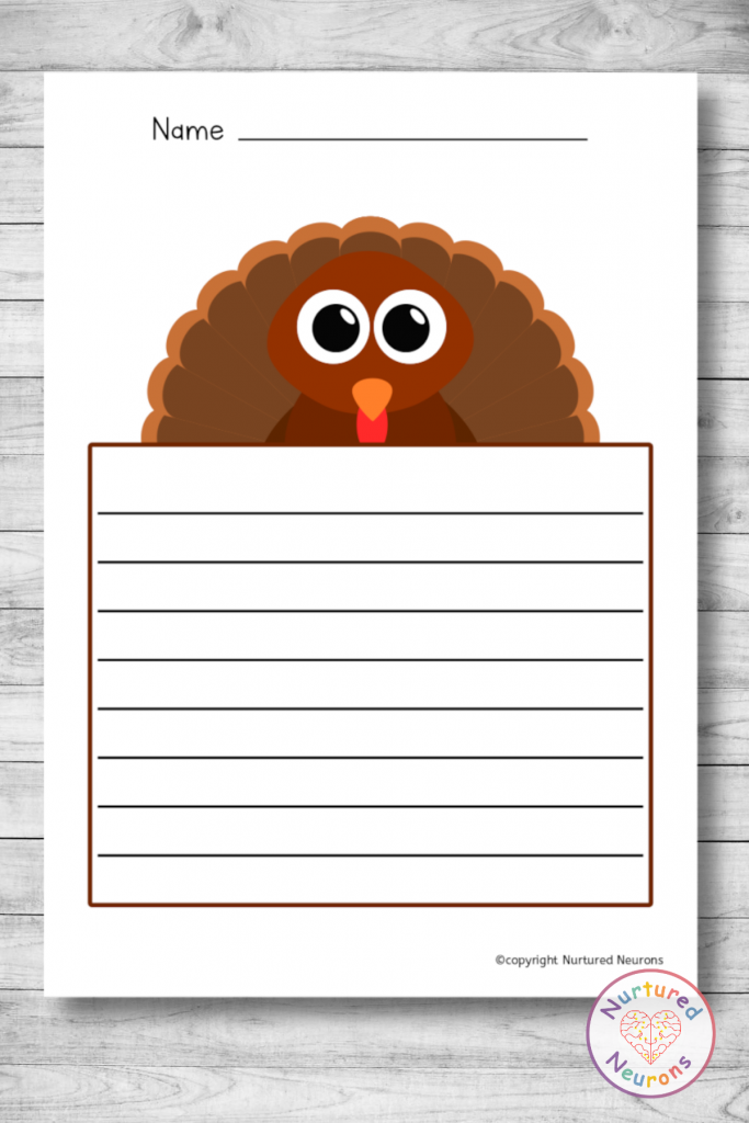 Printable thanksgiving writing paper pack