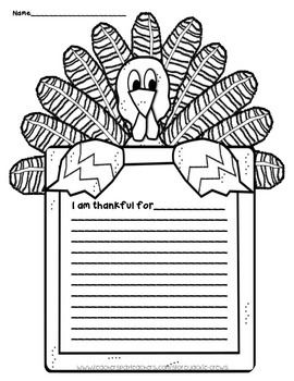 Thanksgiving i am thankful writing page freebie with word splash thankful writing thanksgiving writing thankful