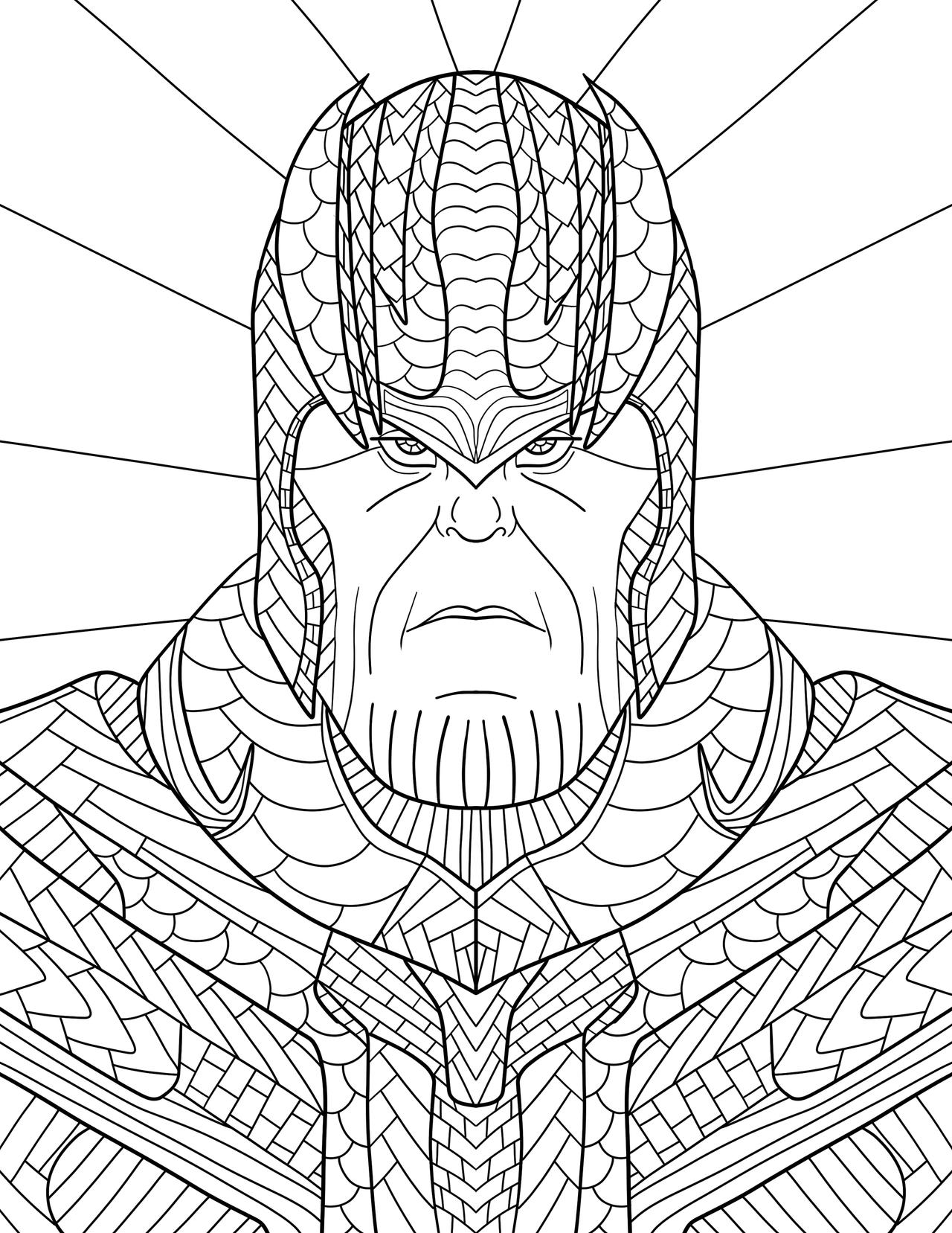 Thanos coloring page by rfultzbusiness on