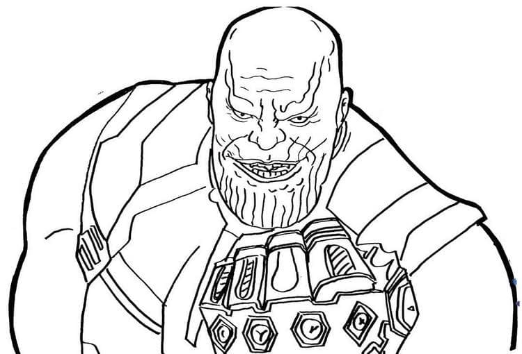 Evil thanos coloring page