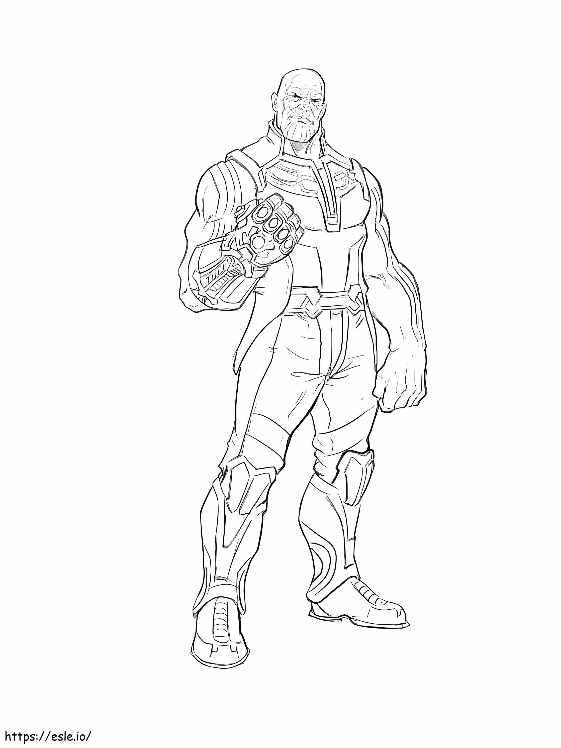 Thanos standing coloring page
