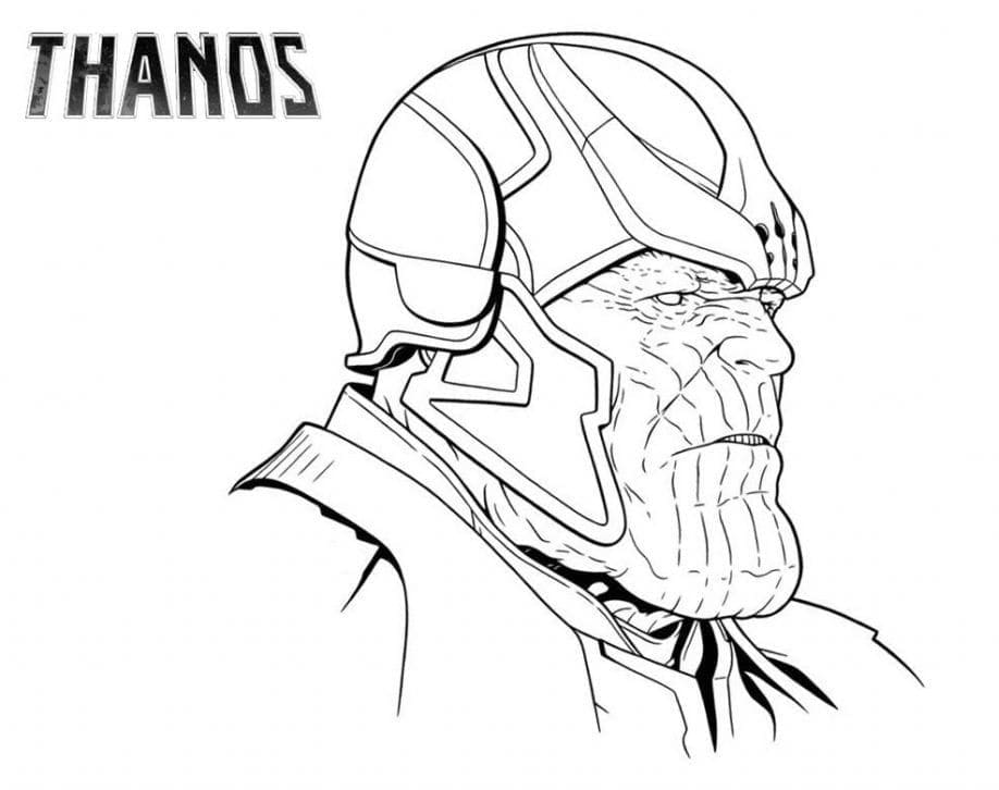 Thanos head coloring page
