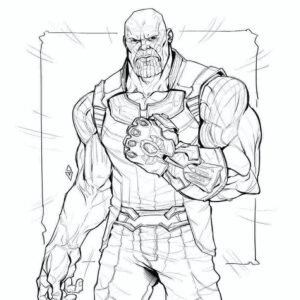 Thanos coloring pages printable for free download