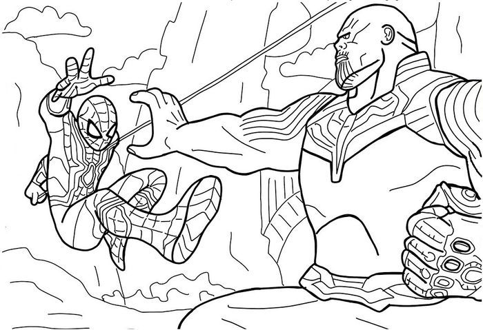 Spiderman thanos avengers coloring pages avengers coloring pages spiderman coloring coloring pages