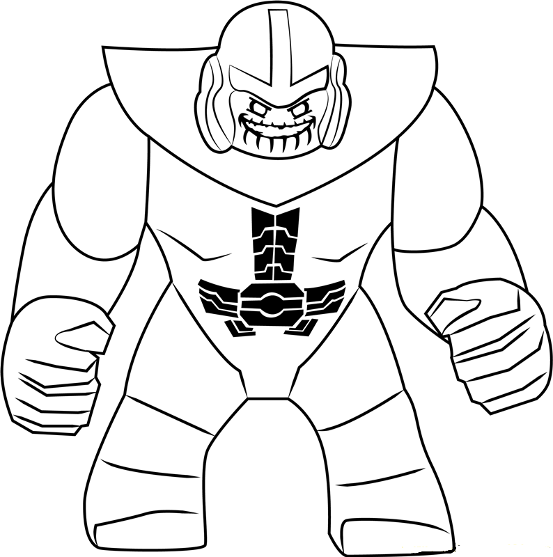 Lego thanos coloring page