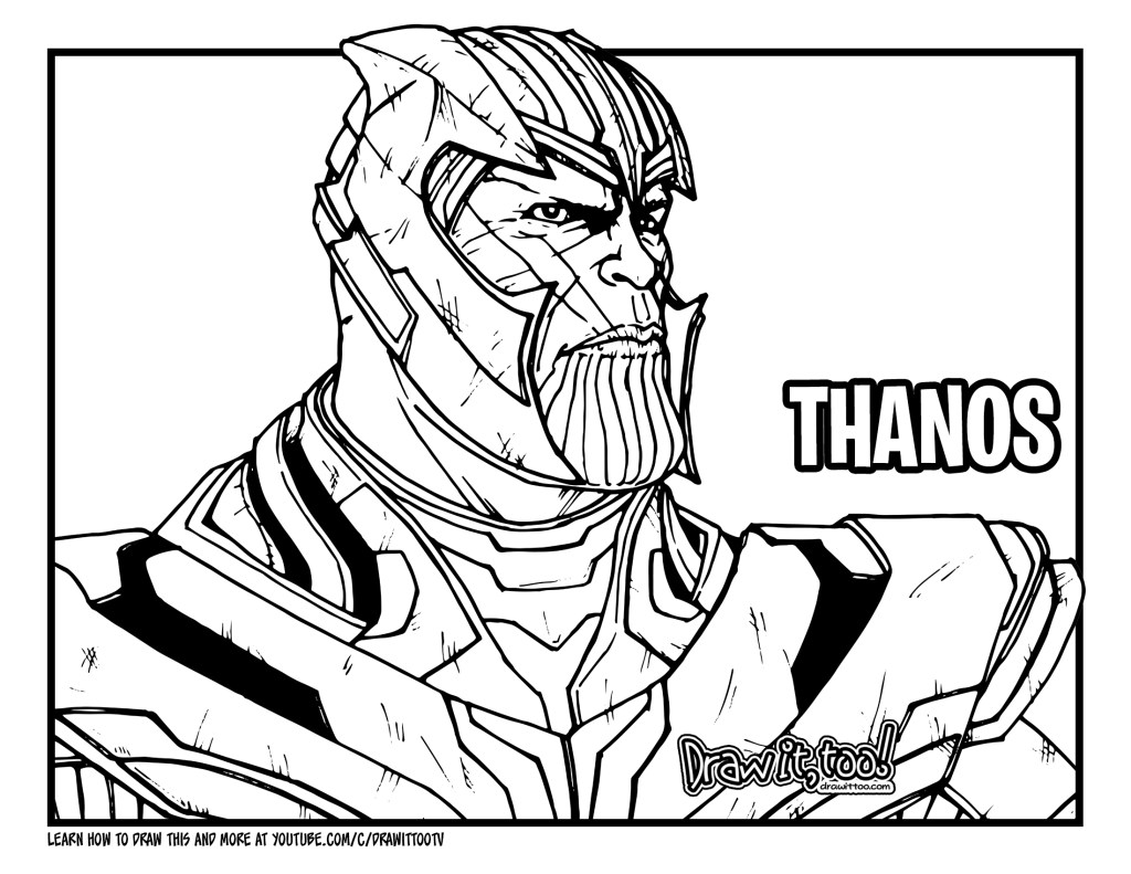 How to draw thanos avengers endgame drawing tutorial