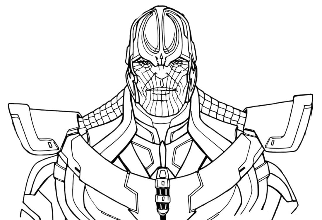 Thanos for free coloring page