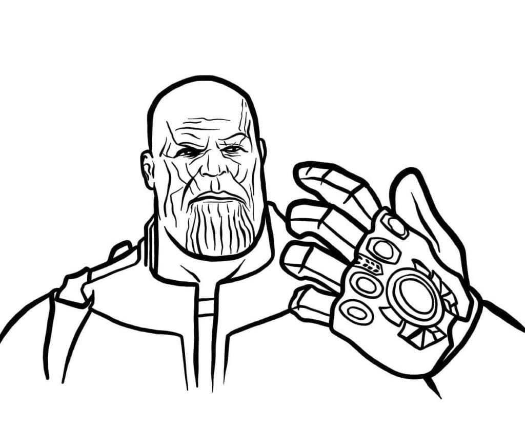 Thanos free coloring page
