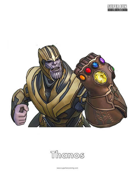 Thanos fortnite coloring page