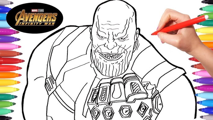 Spideran vs thanos avengers infinity war scene avengers coloring pages spideran coloring pages