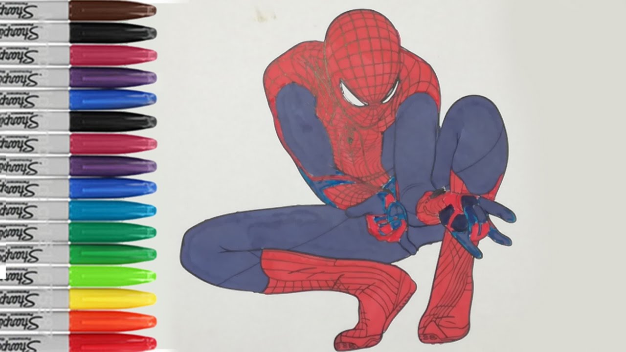 Spiderman shoots off the web coloring pages the amazing spiderman fun pages sailany coloring kids