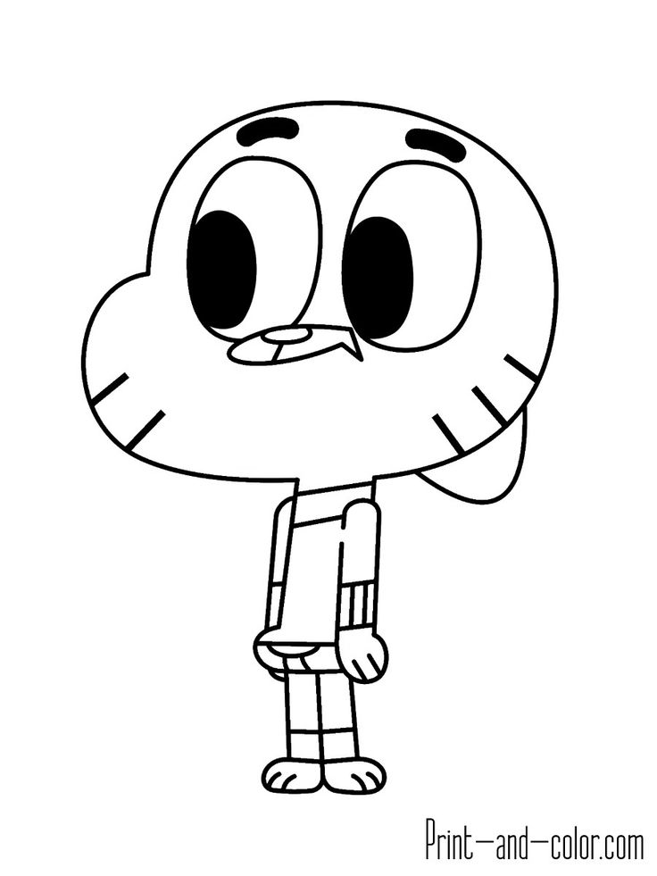 Awesome picture of gumball coloring pages