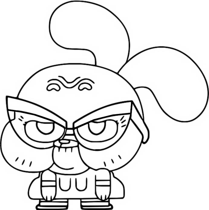 Coloring page the amazing world of gumball joanna watterson
