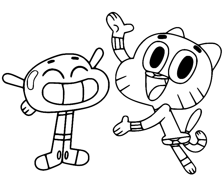 The amazing world of gumball coloring pages printable for free download