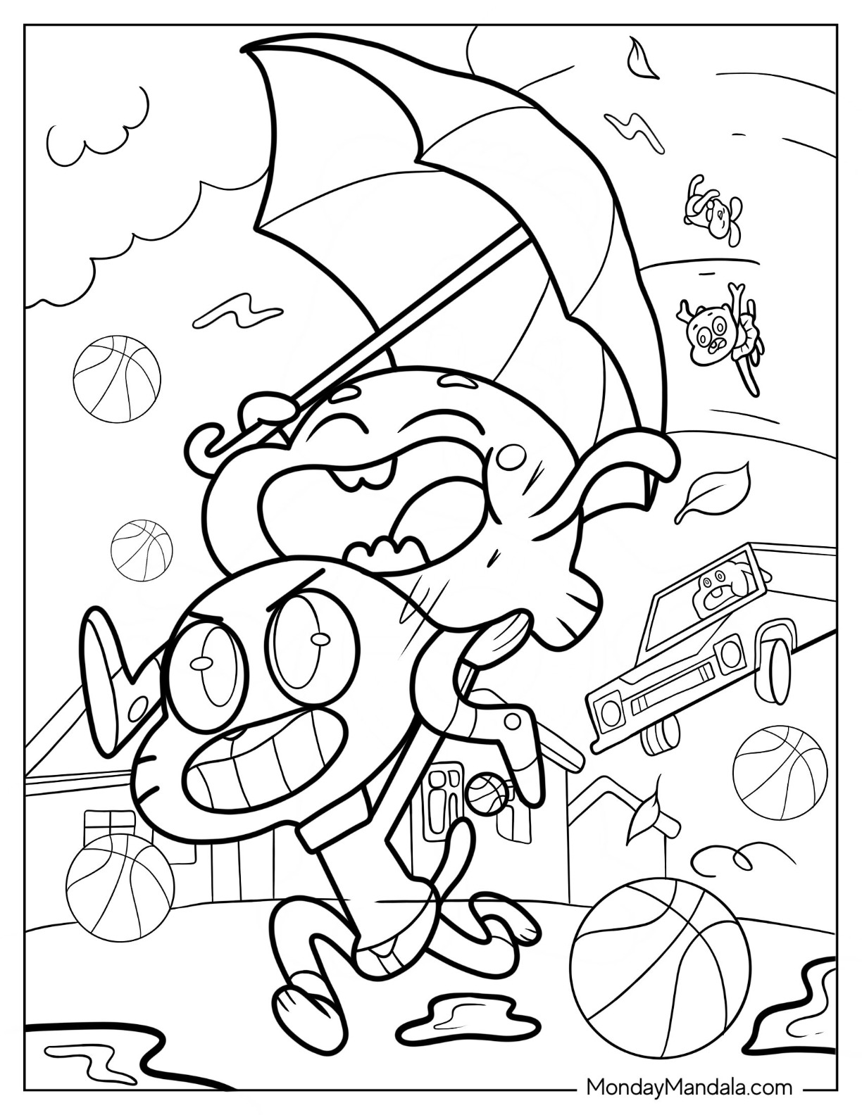 Amazing world of gumball coloring pages printables
