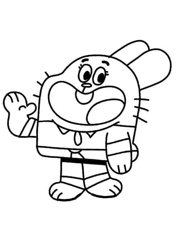 Happy richard watterson coloring page