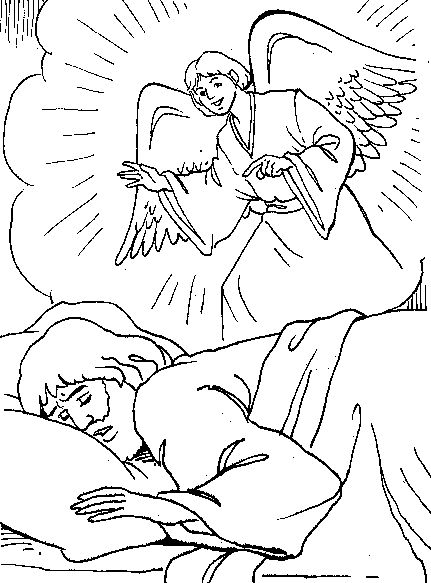 Angel talk to joseph pãginas de colorir da bãblia livro de colorir pãginas para colorir