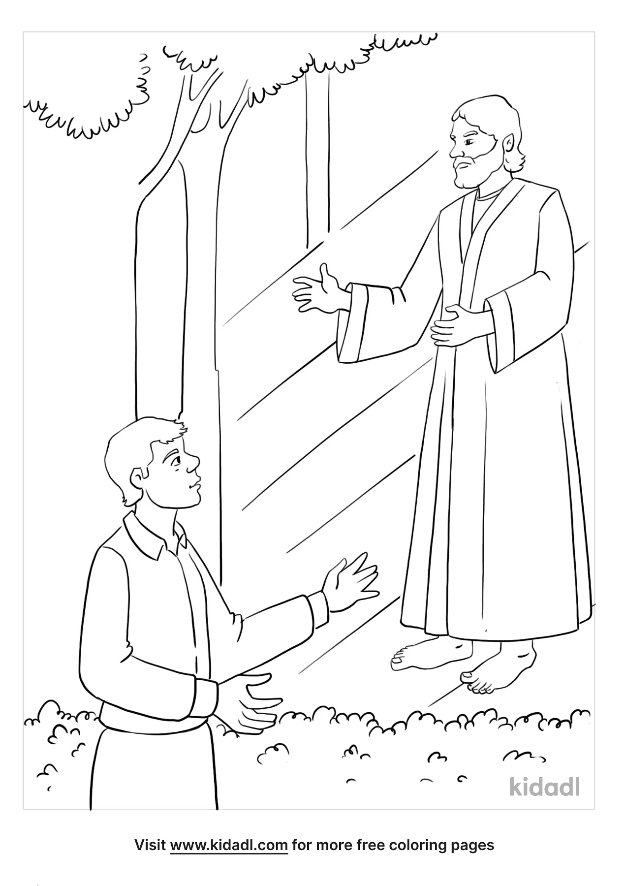 Free angel and joseph coloring page coloring page printables
