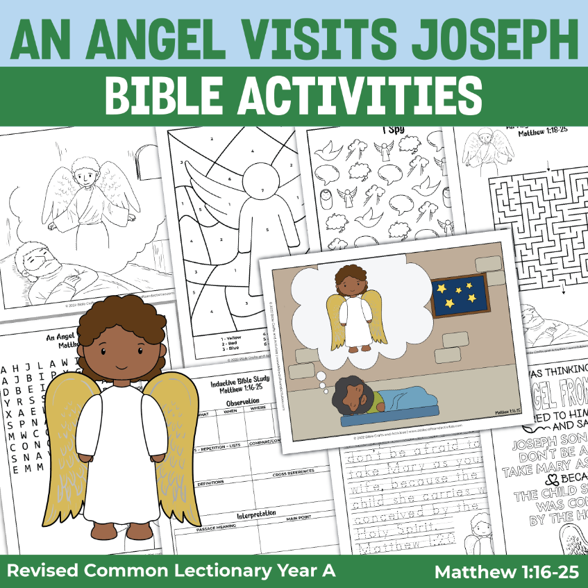 An angel visits joseph activity pages