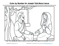 Mary and joseph bible coloring pages for kids