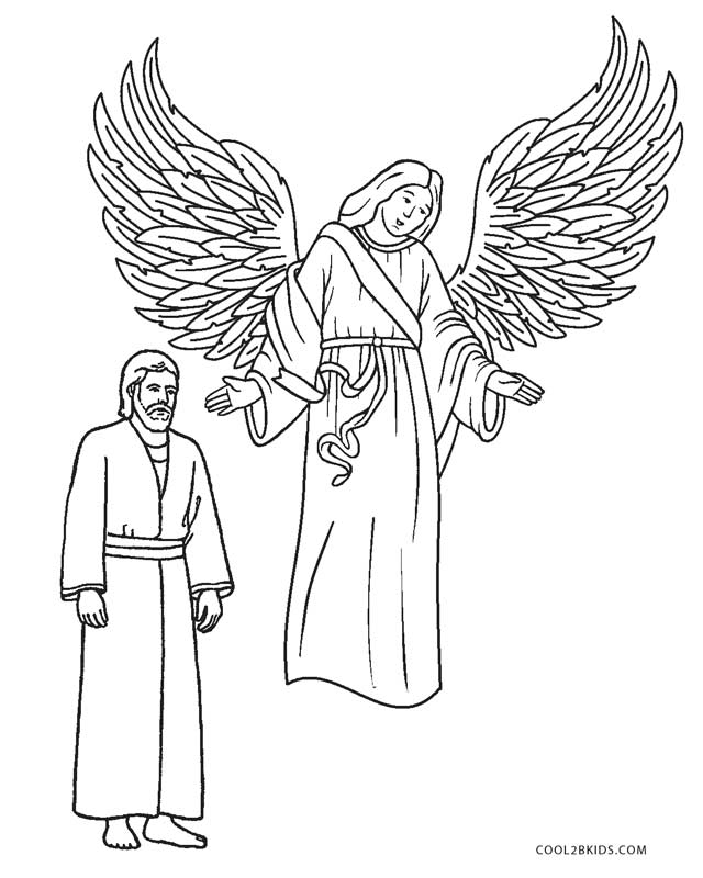 Free printable angel coloring pages for kids