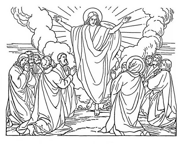 Ascension of jesus christ coloring pages