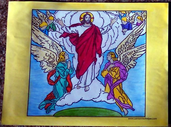 Jesus ascension coloring page âïâï catholic coloring pages to print
