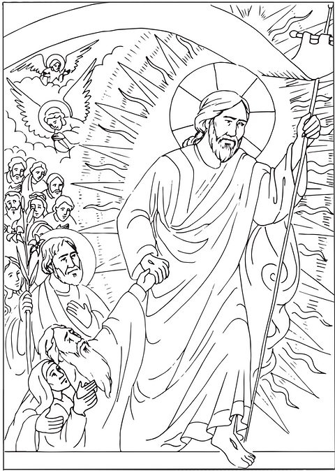Easter coloring page set liturgy of the home