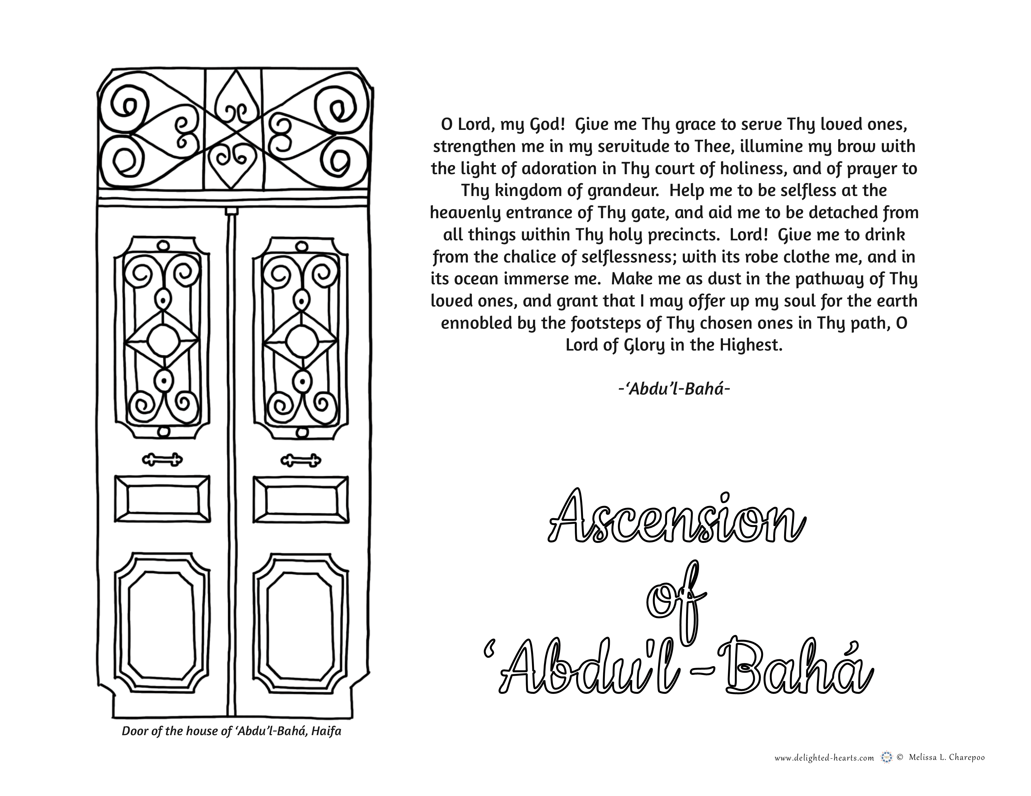 Gift coloring page â day of the covenant ascension of abdul