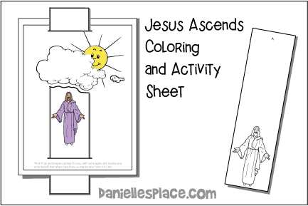 Jesus ascends paper bible craft and manipulative
