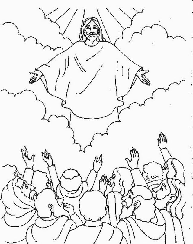 Ascension of jesus christ coloring pages