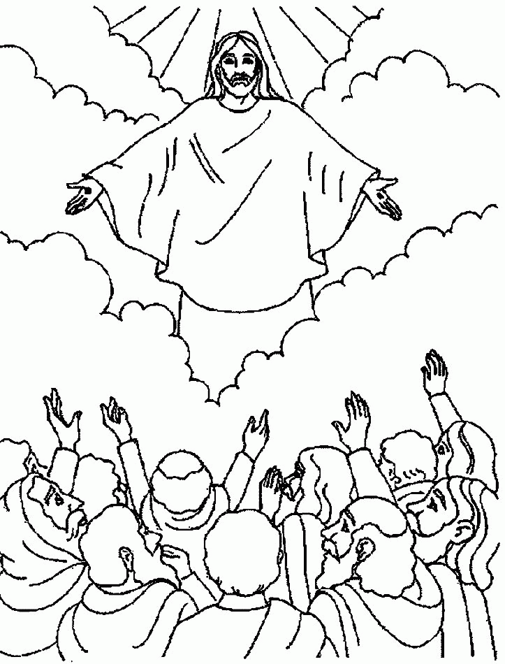 Jesus ascension coloring page