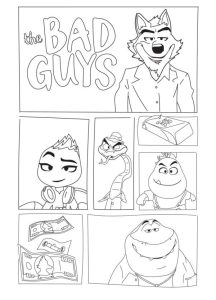 The bad guys coloring pages