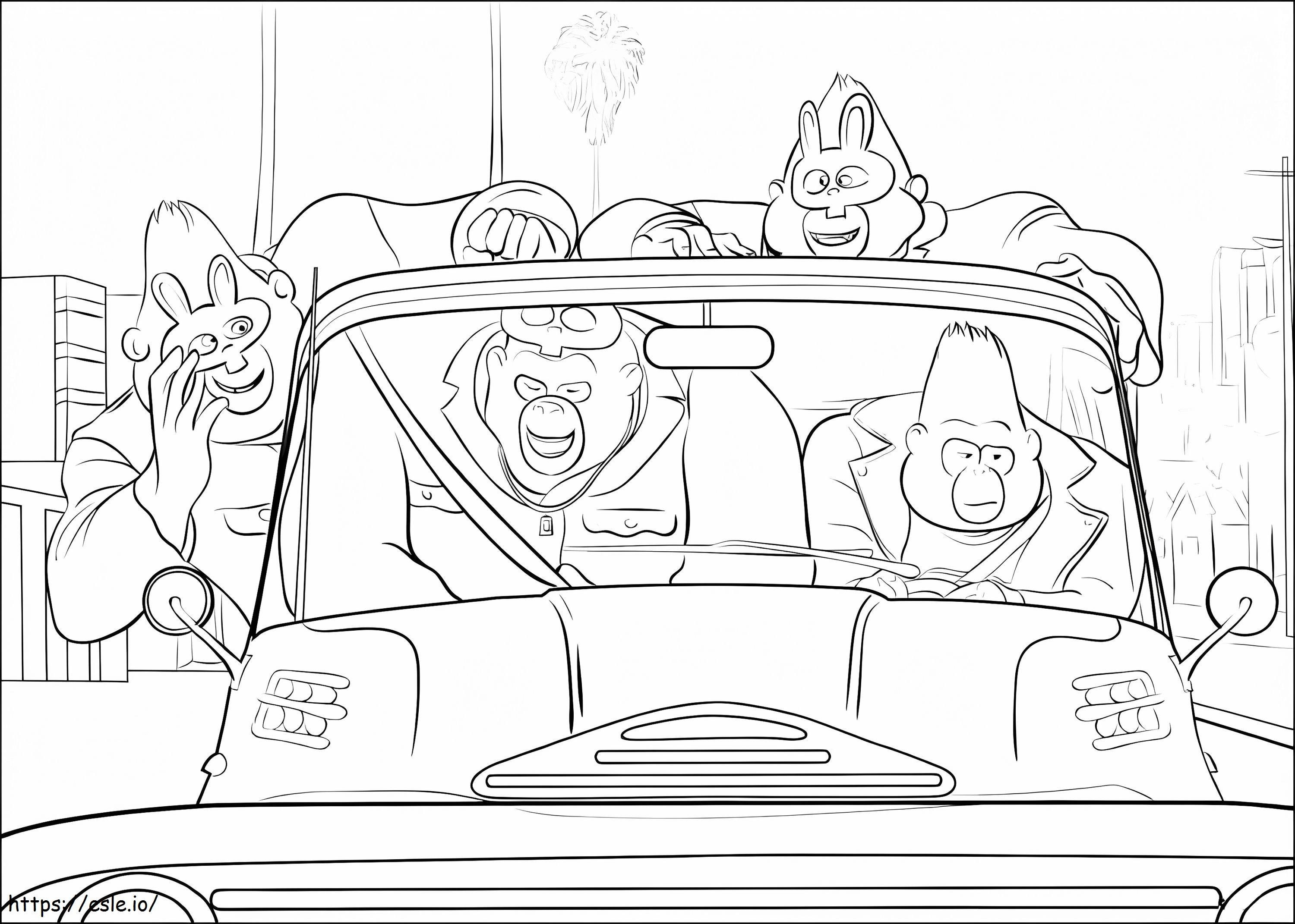 Free sing movie coloring page