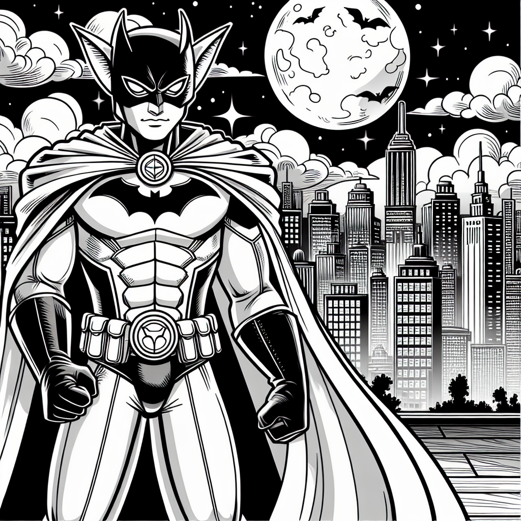 Batman coloring pages â custom paint by numbers