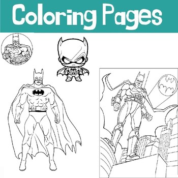 Batman coloring pages for kidsgirlsboysteensbirthday school activitypages