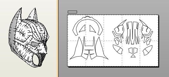 Batman tdk cowl and batsuit pepakura files batman cowl batman mask template batman cosplay