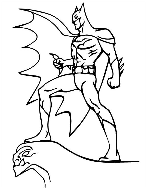 Free batman coloring pages in ai