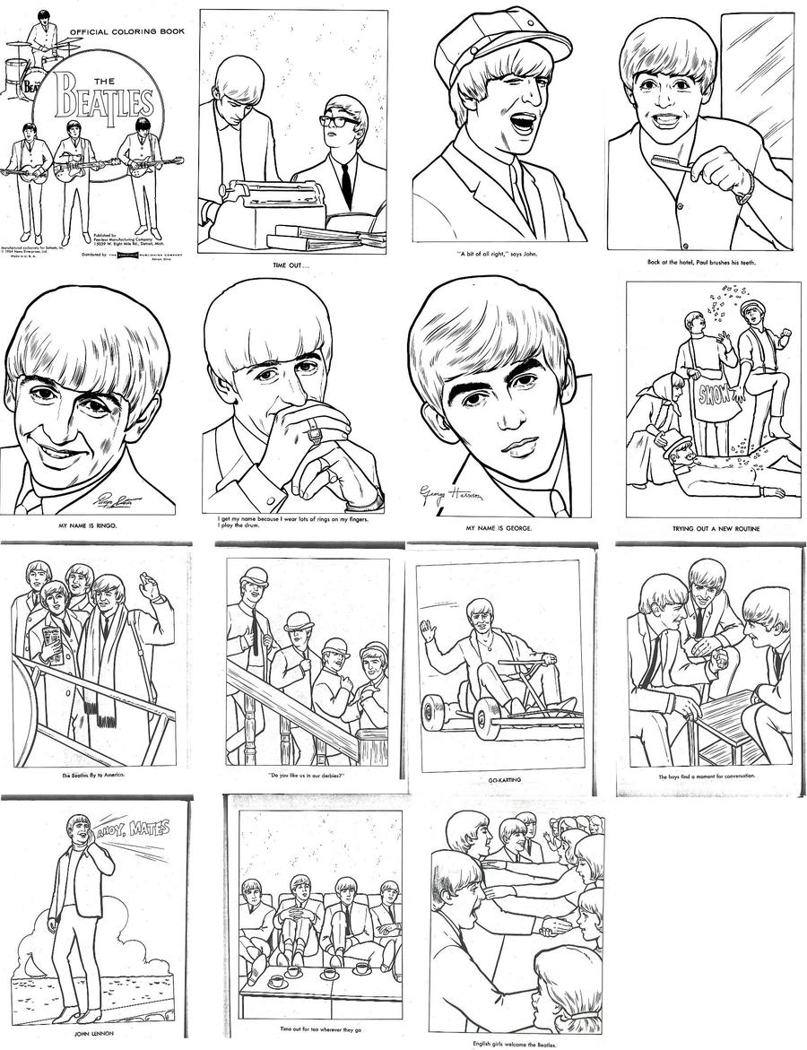 Beatles coloring book by dorfal on