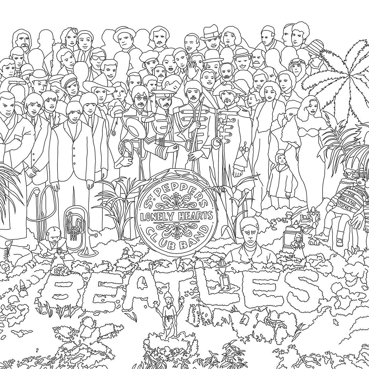 Beatles coloring boards