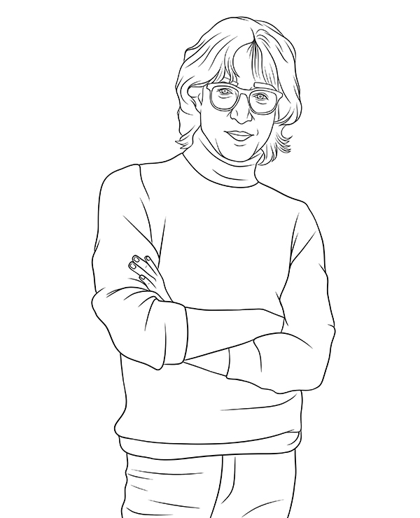 John lennon coloring page the beatles