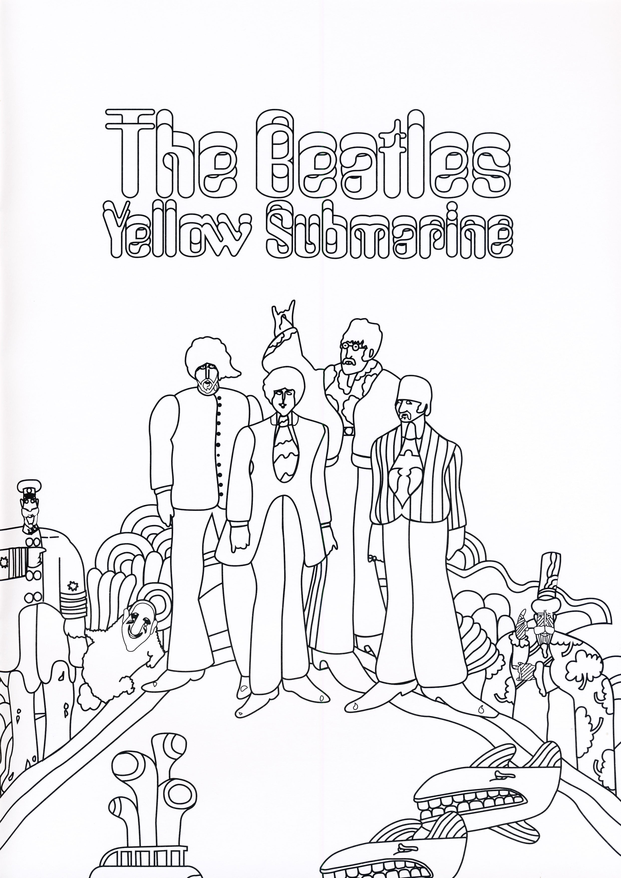 The beatles malbuch yellow submarine colouring book